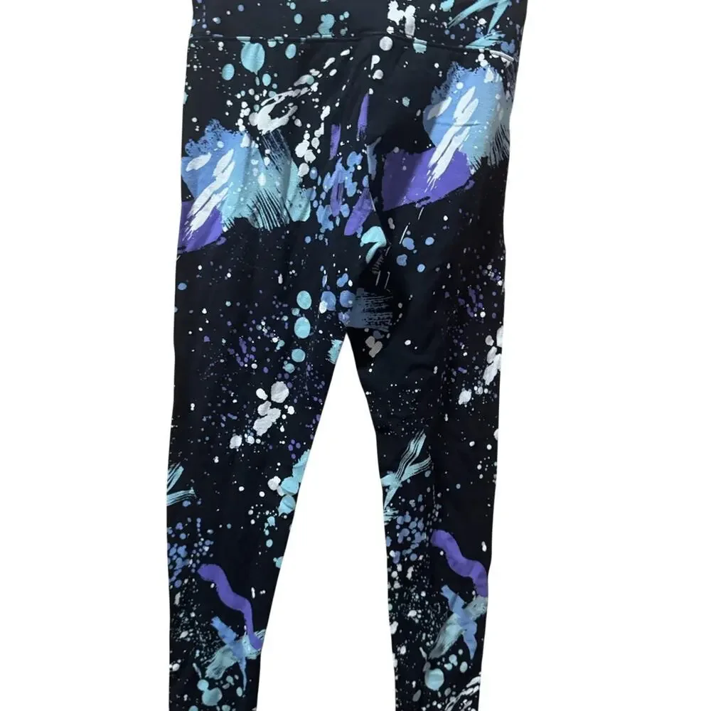 Justice Black and Purple Splatter Leggings ❤️